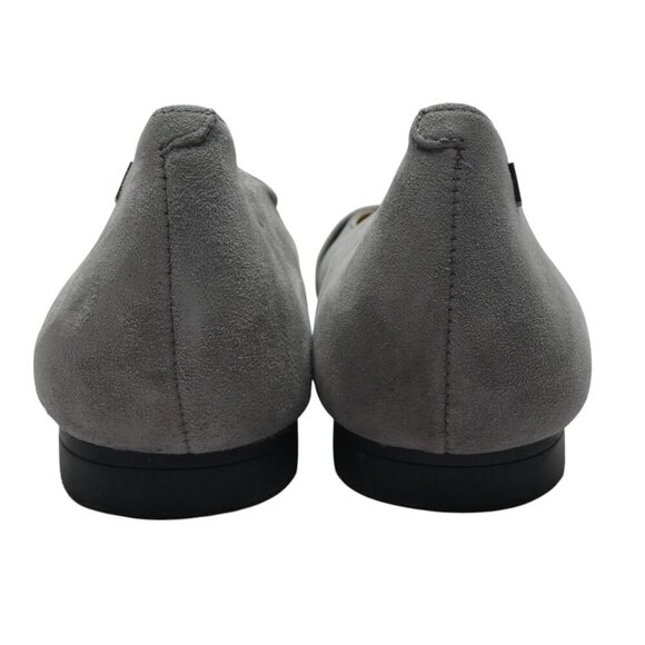 Vionci Gramercy Gray Leather Pointed Toe Ballet Flats Womens 9 - Picture 9 of 14